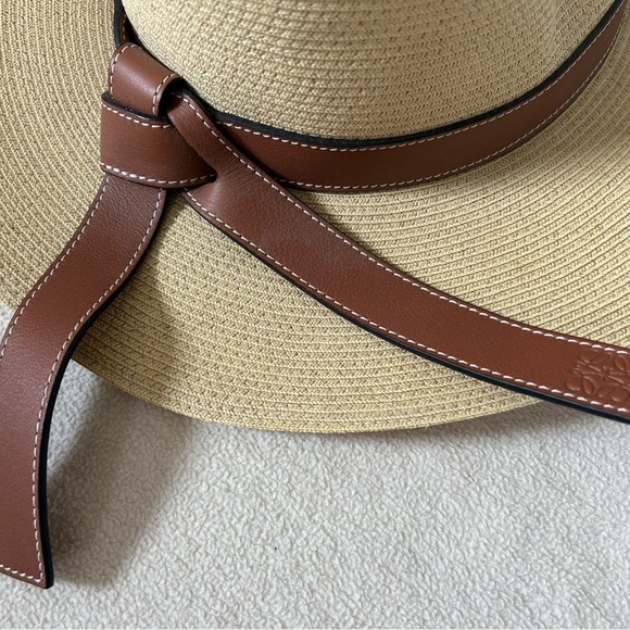 Loewe Straw Hat with Leather Strap - Picture 3 of 5